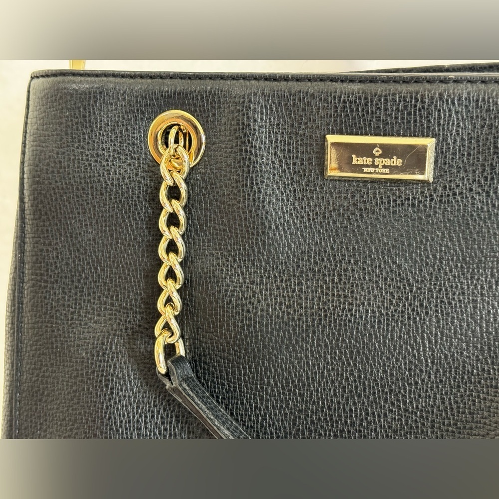 Kate Spade New York Briar Lane Meena Satchel โ Black Pebbled Leather - Picture 2 of 12